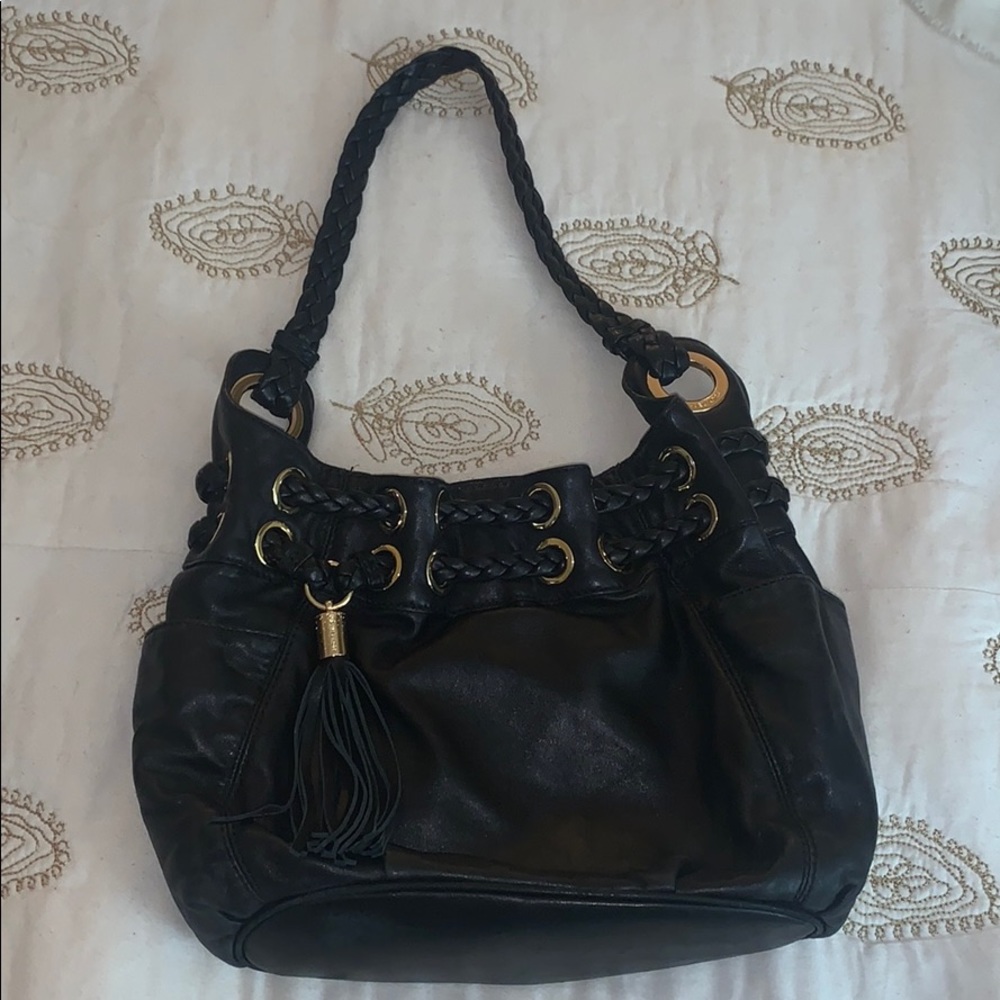 Black leather Michael Kors handbag